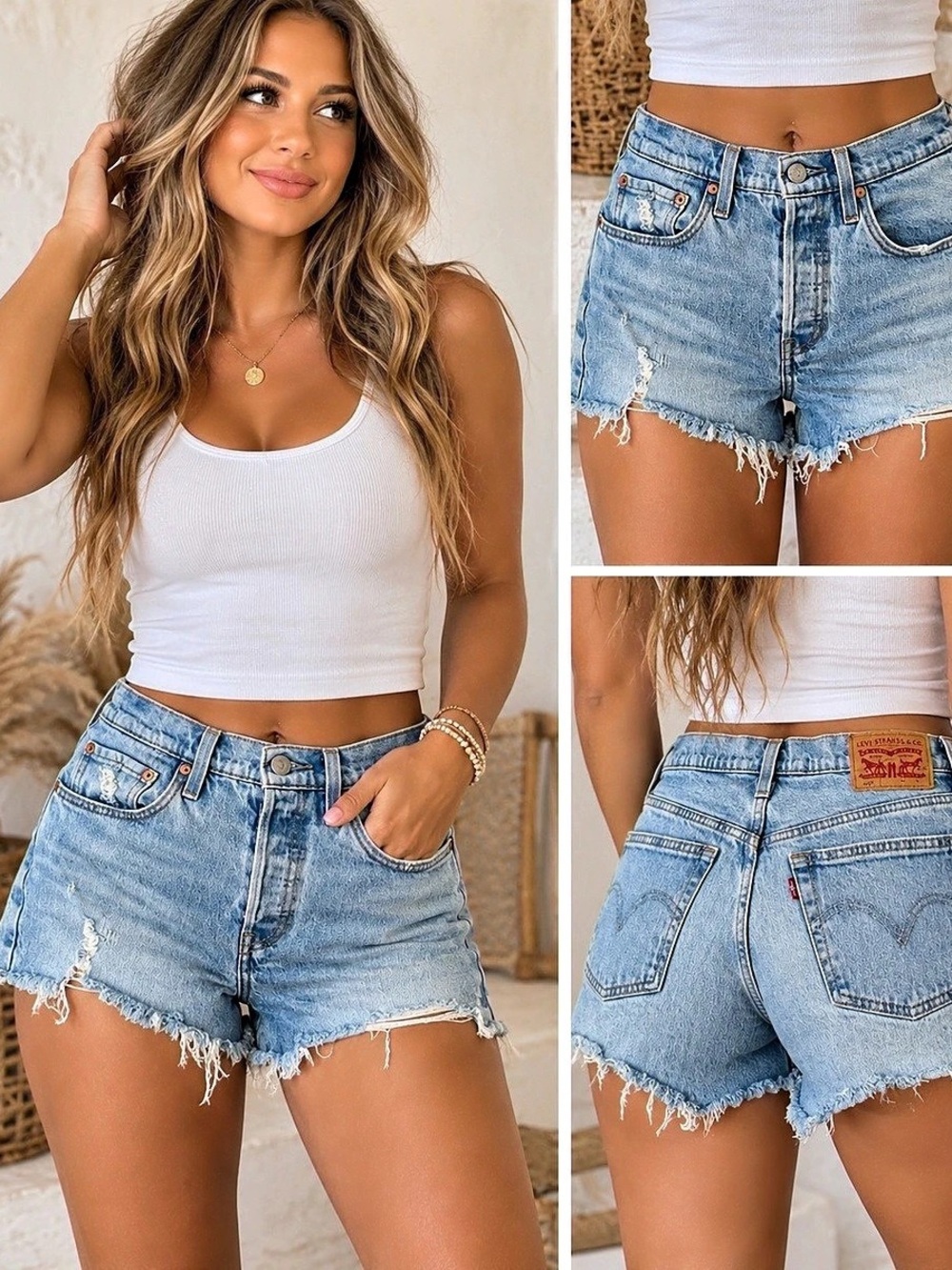 Levi's 501 Original Cut-Off Shorts in Blue